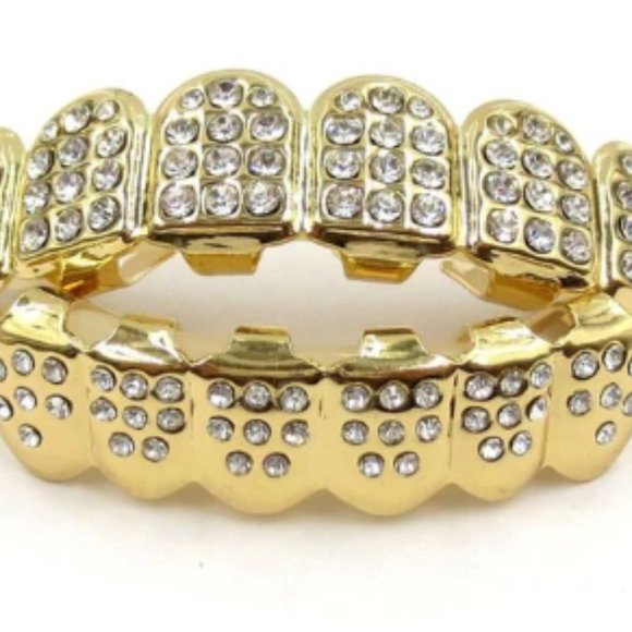 18k Gold Plated Hiphop Teeth Grills - Picture 2 of 2